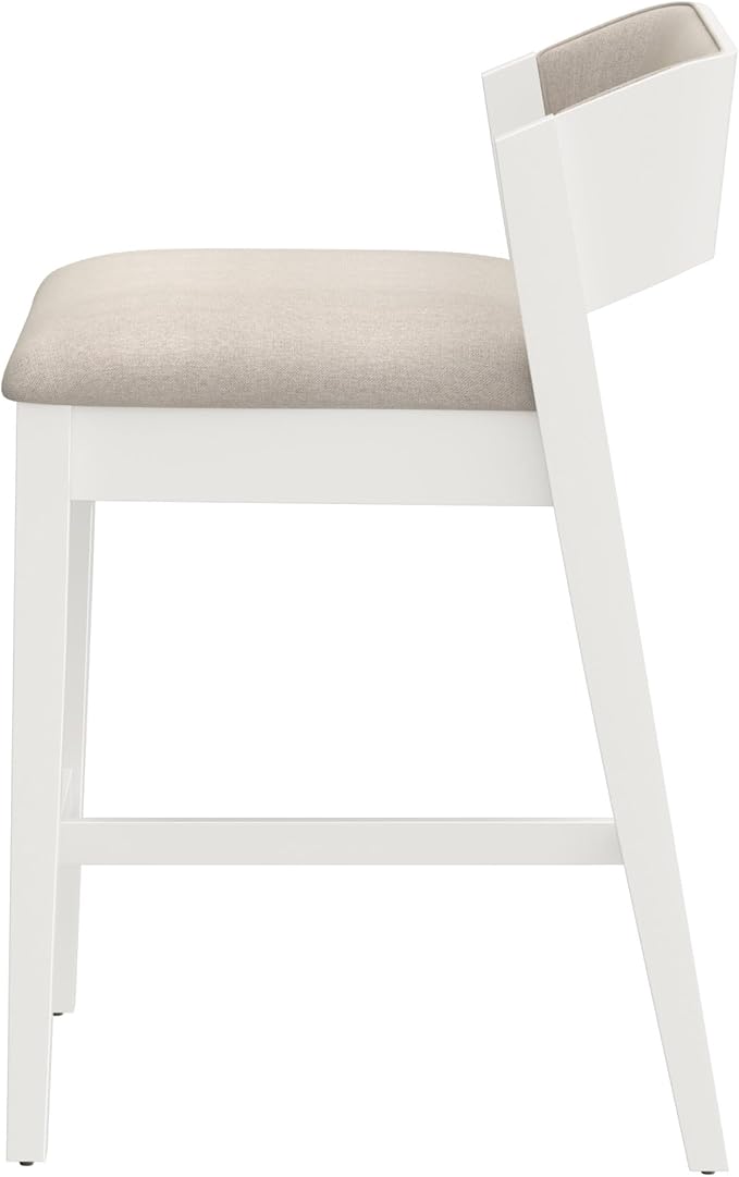 Hillsdale Dresden Wood Counter Height Stool, White