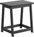 Black Wood end Table, Small Bench Seat, Wood Bathroom Vanity Bench, Plant Stand, Shoe Changing Handmade Stool for Kids or Adults (Black, Large)