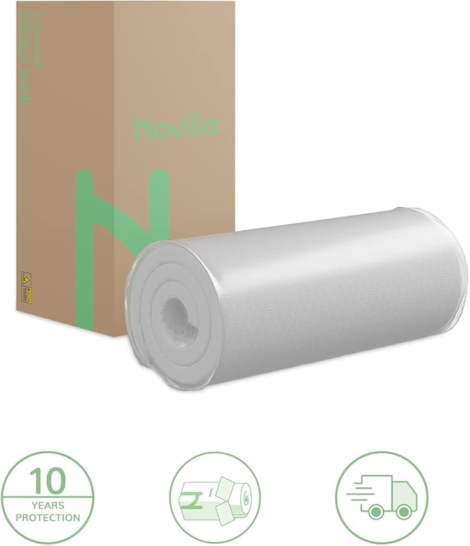 Novilla Queen Mattress, 12 Inch Hybrid Mattress in a Box, Innerspring Mattress with Gel Memory Foam for a Cool Sleep, Pressure Relief, Medium Firm Pillow Top Mattress, Groove