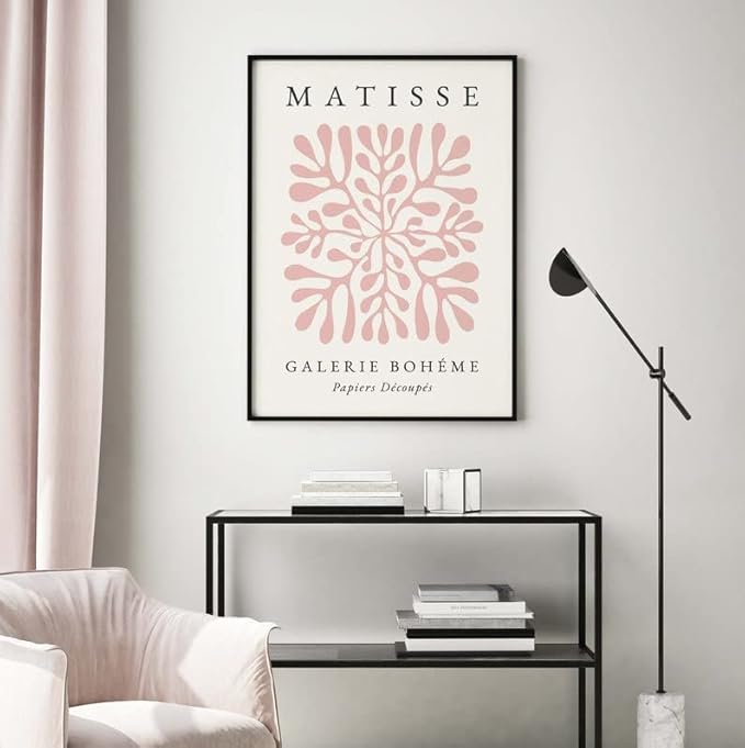 Matisse Wall Art Decor Set of 3,Abstract Matisse Wall Art Exhibition Posters,Unframed Pink Tree Wall Art,Truly Quality Canvas Prints for 11x14in,Art Poster Decoration for Kitchen,