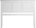 Scurrty Antique Style Wood Headboard Queen Size, Modern Headboard with Vintage Wood Frame, Bedroom Furniture (White)
