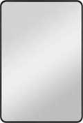 MCS Master & Co. Modern Metal Large Wall Mirror, Minimalist Home Decor Rectangle Mirror with Rounded Corners for Living Room, Bedroom, or Bathroom, 30 by 44 Inch, Black
