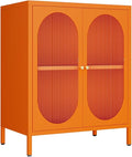 Metal Storage Cabinets, Modern Accent Cabinet with 2 Acrylic Doors, Sideboards with Adjustable Shelf and high feet, Entryway Storage Cabinet for Home, Office, Living Room,Sideboard, Hallway