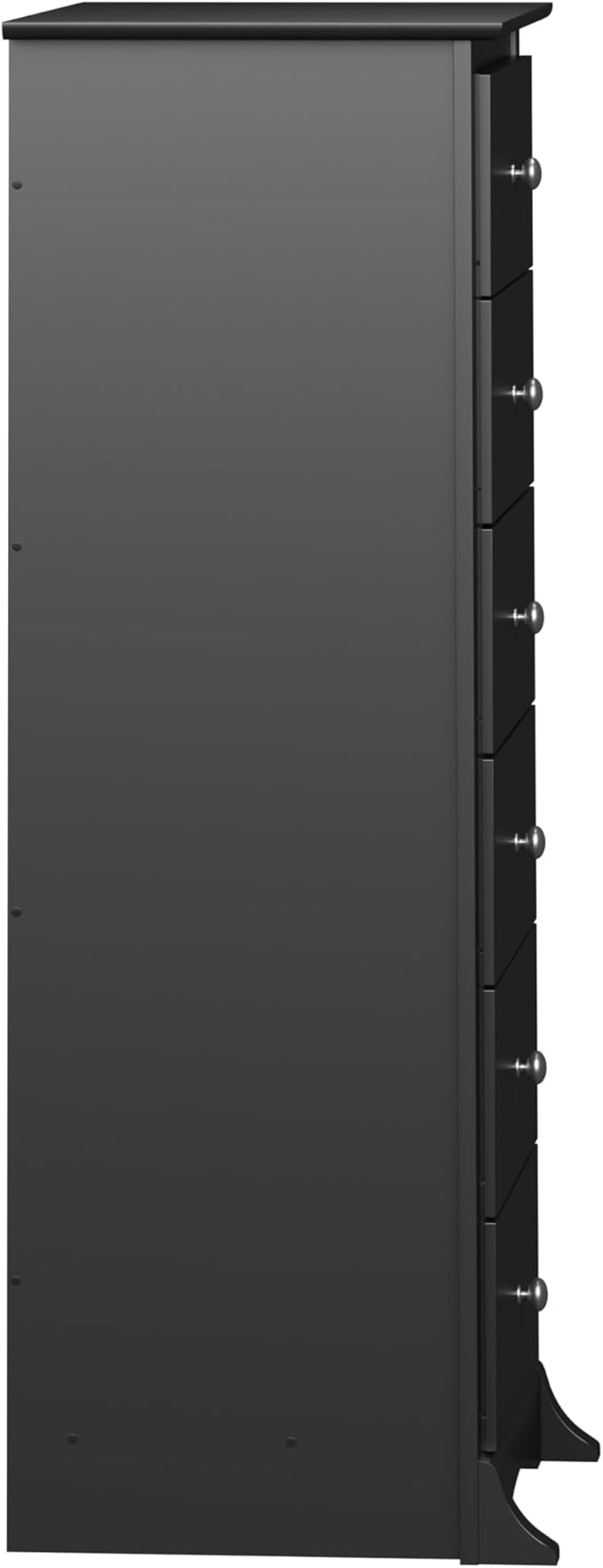 Prepac Sonoma 6 Drawer Dresser for Bedroom, Tall Chest of Drawers, Bedroom Furniture, Clothes Storage and Organizer, 19" D x 23.25" W x 52.75" H, Black