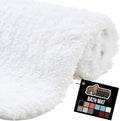 GORILLA GRIP Bathroom Rugs, 30x20, Ultra Soft Absorbent Mat, Thick Plush Bath Rug, Machine Washable, Microfiber Quick Dry, Mats for Shower, Bathtub and Floor, Home Decor Accessories, White