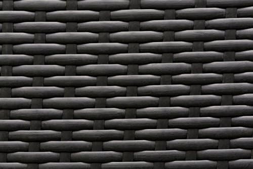 Outdoor Patio Wicker Furniture 7-PC Sectional with 6 inch All Weather Rainshield Cushions (Black Wicker, Gray Cushions)
