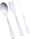 KNORK Eco 24 Piece (Fork, Knife, Spoon) Plant Based Cutlery, Reusable Bamboo Flatware Set, White