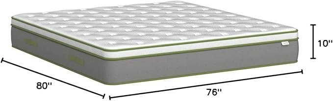 Novilla King Size Mattress, 10 Inch Hybrid Pillow Top King Mattress in a Box with Gel Memory Foam & Individually Wrapped Pocket Coils Innerspring for a Cozy & Peaceful Sleep