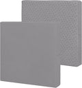 Easy-Going Waterproof Patio Cushion Covers 24x24x4 inch 2 Pack Replacement Non-Slip Outdoor Seat Cushion Slipcover with Zipper. Gray