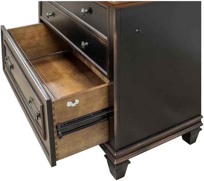 Martin Furniture Hartford Lateral File Cabinet, Brown - Fully Assembled