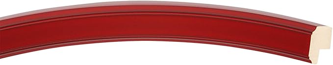 OVALCREST Oval Beveled Wall Mirror for Home Decor - Toronto Style - Holiday Red - 26" x 22"