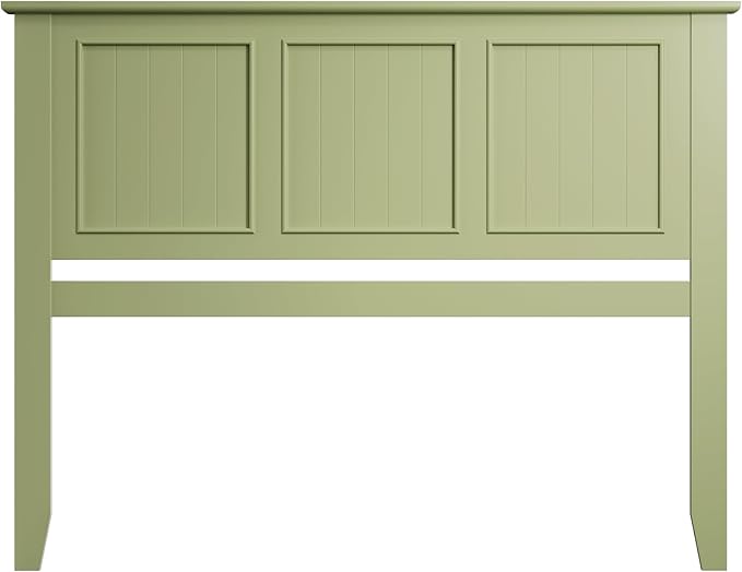 Scurrty Modern Headboard with Vintage Wood Frame,Antique Style Wood Headboard Queen Size, Bedroom Furniture (Green)