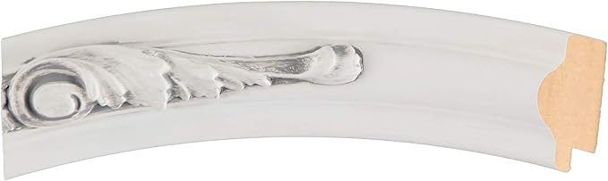 OVALCREST Oval Beveled Wall Mirror for Home Decor - Florence Style - Linen White - 20" x 16"