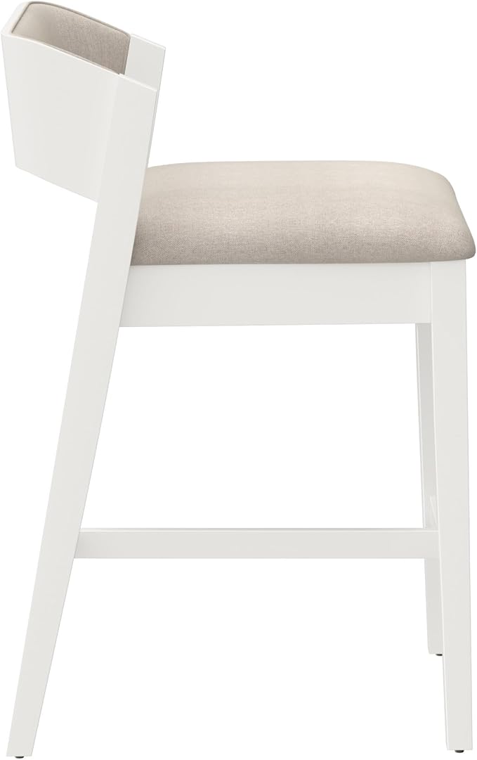 Hillsdale Dresden Wood Counter Height Stool, White