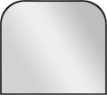 MCS Master & Co. Modern Metal Large Wall Mirror, Minimalist Home Decor Mantle Arch Mirror for Living Room, Bedroom, or Bathroom, 36 by 32 Inch, Black