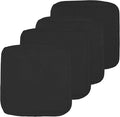 Easy-Going Waterproof Patio Cushion Covers ONLY Cover 22x20x4 inch 4 Pack Replacement Non-Slip Outdoor Seat Cushion Slipcover with Zipper. Black