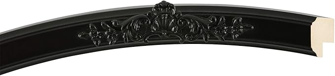 OVALCREST Oval Beveled Wall Mirror for Home Decor - Athena Style - Matte Black - 21" x 17" Outside Dimensions