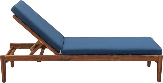 Tommy Bahama Chaise Cushion, 26" X 77" X 2.5", Bamboo Bay Cobalt