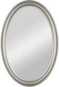MCS 21x31 Large Wall Mirror, Classic Nickel Oval Mirror, Vertical & Horizontal Wall Hanging Mirror for Bathroom, Bedroom & Livingroom