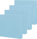 Easy-Going Waterproof Patio Cushion Covers ONLY Cover 27x25x5 inch 4 Pack Replacement Non-Slip Outdoor Seat Cushion Slipcover with Zipper. Light Blue