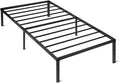 Amazon Basics Metal Bed Frame, Non-Foldable Platform Bed, Easy Assembly, Twin, 39W x 75L x 14H in, Black