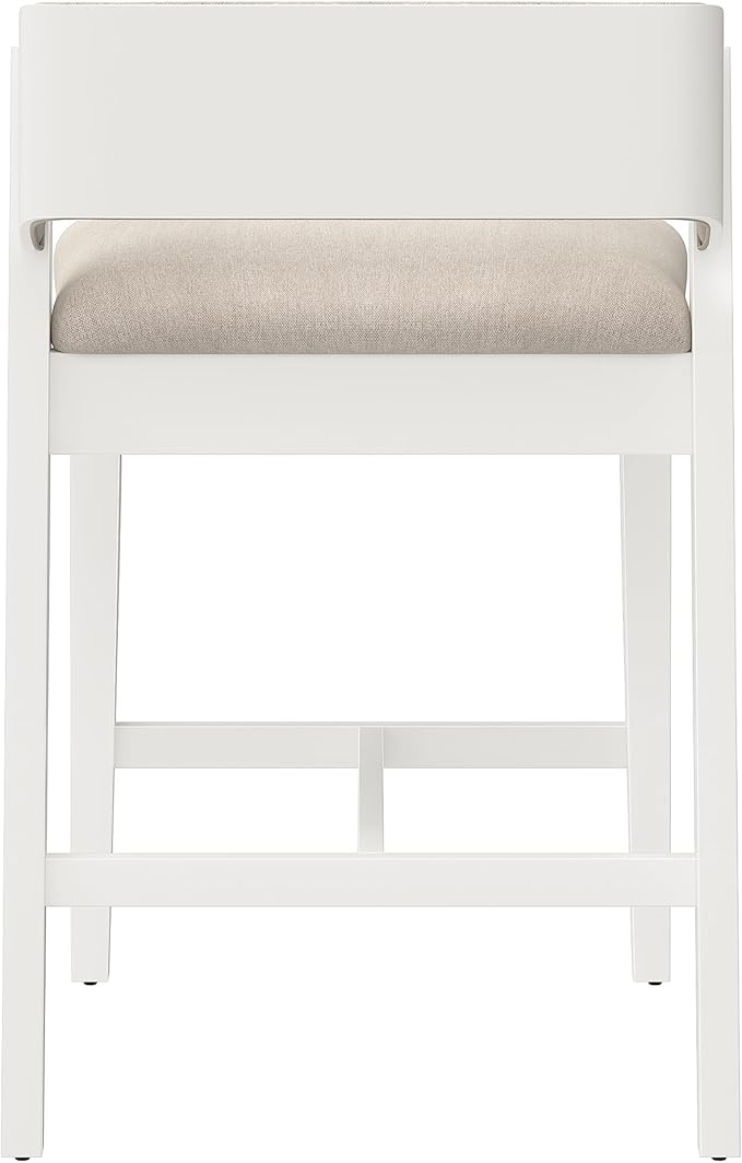 Hillsdale Dresden Wood Counter Height Stool, White