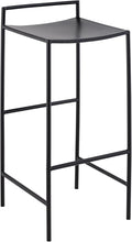 JONATHAN Y BSL1004A Svelte 30" Coastal Contemporary Iron Saddle-Seat Low-Back Bar Stool with Foot Rest for Home, Kitchen, Dining Room, Workspaces, Cafes and Resturants, Black Frame
