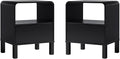 Elias Modern Curved-Frame Solid Wood Nightstand