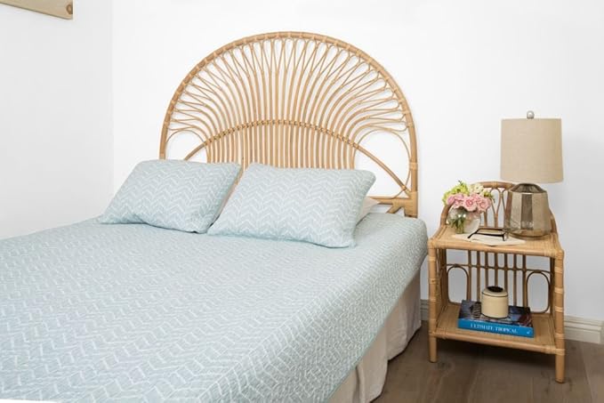 KOUBOO Rattan Loop Headboard, California King, Natural