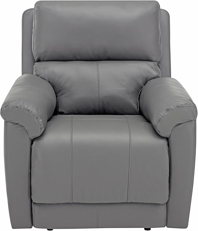 MINCETA Recliner Chairs,Modern 5" Wall Hugger Nursery Recliner with Overstuffed Arm and Back for Living Room,PU Leather in Gray