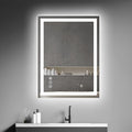 Awoco 24''x32'' LED Bathroom Mirror with Light, Lighted Vanity Mirror with Backlit and Front Light, Dimmable Anti-Fog Memory Function Lighted Mirror with 3 Colors for Bathroom Wall