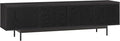 Henn&Hart Rectangular TV Stand for TV's up to 75" in Natural Black, for Home, Living Room, Bedroom, Entertainment Room, Office