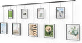 Umbra Exhibit Wall Frame with Metal Rod for Hanging-Rimless Design-Suitable for Living Room, Bathroom, Bedroom, Entryway and More, Black