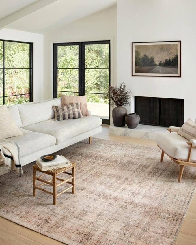 Loloi Amber Lewis Georgie Collection GER-02 Ocean/Sand 5'-0" x 7'-6", .19" Pile Height, Area Rug