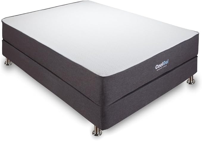 Cool Gel 10 Inch Queen Memory Foam Mattress Medium Firm, Memory Foam Mattress Queen Size Cooling, Made in the USA, 10" Depth with Pressure Relief, CertiPUR-US Certified No Fiberglass, CoolGel Bed