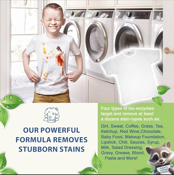 MorningRain Eco Laundry Detergent Sheets - Ingredients from Finland, Unscented, Bio-Enzyme Formula, Power Clean, 90 Sheets (Up to 180 Loads) - Non-Toxic, Preservative-Free, Skin Safe, Designed in USA