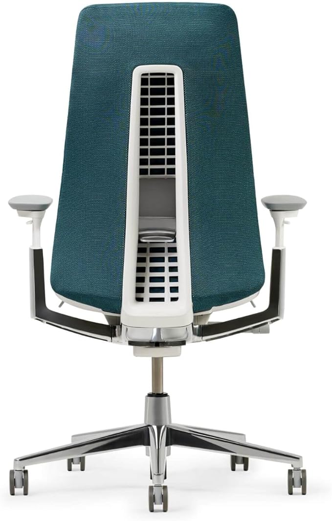 Haworth Fern Ergonomic Office Chair – Stylish and Innovative Desk Chair with Digital Knit Finish - with Lumbar Support (Lagoon)