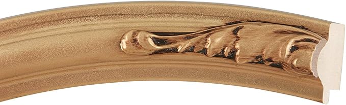 OVALCREST Oval Beveled Wall Mirror for Home Decor - Florence Style - Gold Spray - 34" x 28"