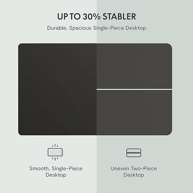 FLEXISPOT EN1 Whole Piece Standing Desk 55 x 28 Inches Stand Up Desk for Workstation and Home Office (Black Frame + 55" Black Top, 2 Packages)