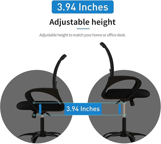 Bonzy Home Ergonomic Conference Room Chairs Set of 8, Rolling Conference Chair with Wheels, Mesh Computer Desk Chair Office Chairs with 360°Swivel, Height Adjustable, 8 Pack