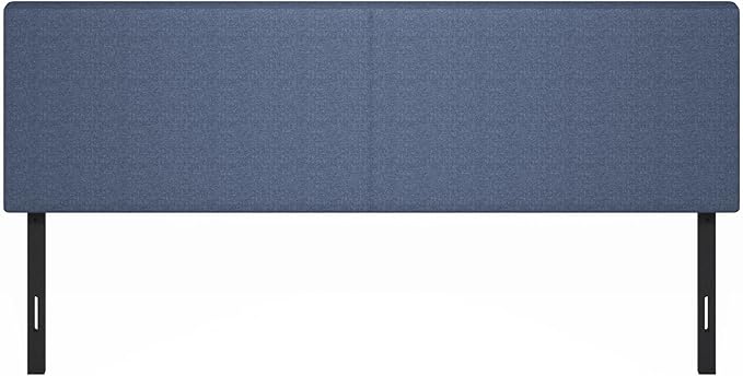 Furinno Roanne Headboard King Size, Plain Upholstered Wooden Headboard, Bed Frame Mount Head Board, Easy Assembly, for Bedroom, Dorm, Blue Denim