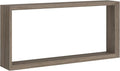 Henn&Hart 64'' Wooden Rectangular Console Table Entryway Table, Sofa Table with Wooden Shelf for Entryway, Living Room, Couch, Hallway, or Office, Antiqued Gray Oak