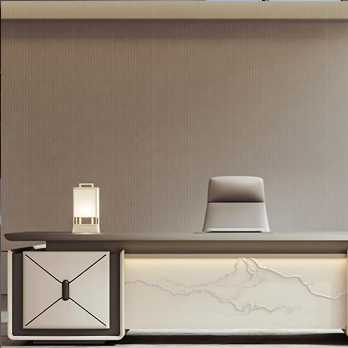 78IN L-Shaped Executive Desk with Drawer Cabinet, Executive Office Desk with LED Strip & Exquisite Handle & Fashionable Pattern Design