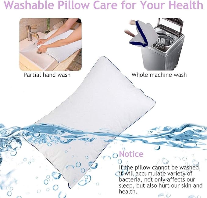 MoonRest® Synthetic Down Alternative Queen - 20x30 Bed Sleeping Pillows Filled Down Alternative for Best Comfort - Pack of 2- Queen Size 20“X 30”