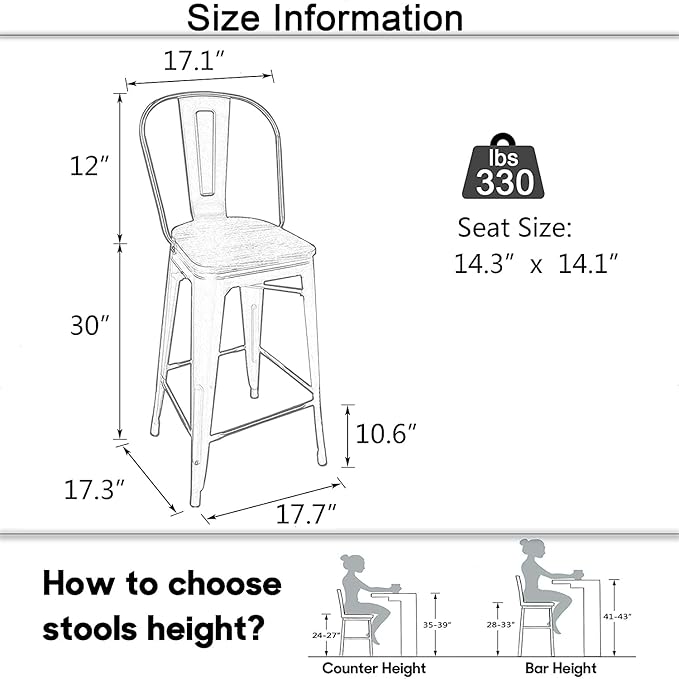 Aklaus Swivel Metal Bar Stools Set of 4 Counter Height Stools Counter Bar Stools with Back Swivel Metal Bar Chairs Wooded Seat 30 Inch White Cream barstools
