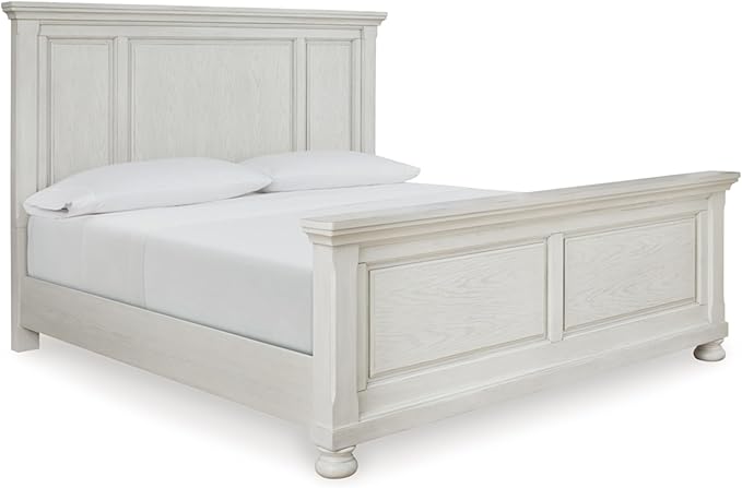 Signature Design by Ashley Robbinsdale Casual King Panel Bed, Foundation or Box Spring Needed, White