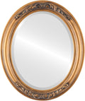 OVALCREST Oval Beveled Wall Mirror for Home Decor - Florence Style - Sunset Gold - 28" x 22"