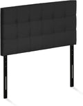 FURINNO Roanne Tufted Headboard, Twin, Black