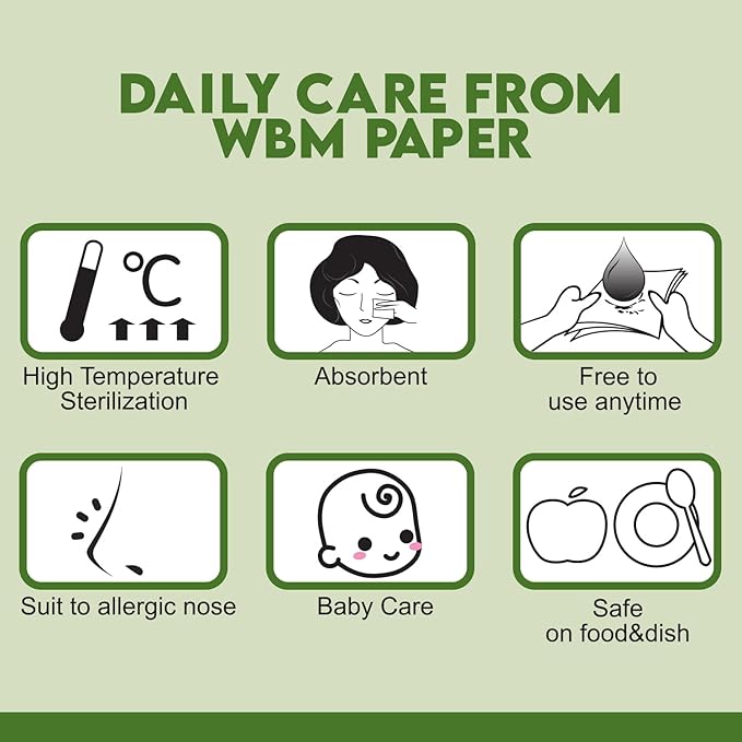 WBM Care Bamboo Facial Tissues, Bulk Box of 10 Packs, 150 Sheets Each, Total 1,500 Sheets, Soft and eco-friendly, perfect for everyday use, great value