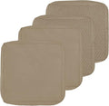 Easy-Going Waterproof Patio Cushion Covers ONLY Cover 24x24x4 inch 4 Pack Replacement Non-Slip Outdoor Seat Cushion Slipcover with Zipper. Camel